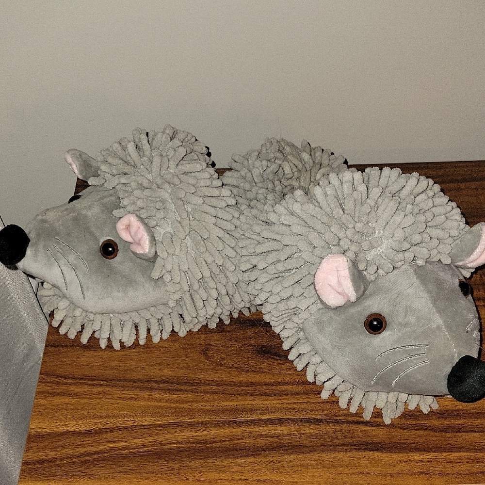 Gray Hedgehog Women Slippers